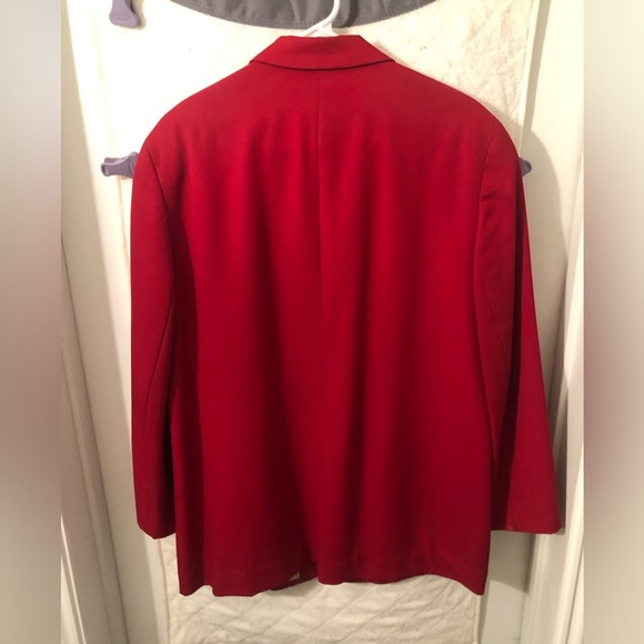 Vintage 1950s Pendleton Red Wool Women’s Blazer with Striped Lining - Picture 9 of 10